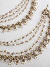 Dull Gold kundan pearl Ear Chain/Sahare/Pearl kaan chain/Earring support chain/Indian Jewelry/Pakistani Jewelry/Bahubali Eaarrings sahara