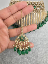 Emerald Green Antique Polki Kundan Choker Necklace, Polk Necklace, Indian jewelry, Pakistani necklace, punjabi necklace, bridal wedding