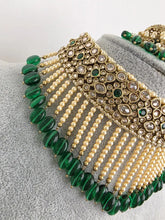 Emerald Green Antique Polki Kundan Choker Necklace, Polk Necklace, Indian jewelry, Pakistani necklace, punjabi necklace, bridal wedding