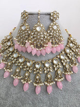 Pink Kundan Necklace Set/ Kundan Choker/ Bollywood Jewelry/ Indian jewelry/ Pakistani necklace/ punjabi/bridal necklace/indian wedding