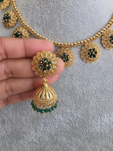 Green Guttapusalu Pearl Gold Necklace/Gold Necklace/Indian Choker/South Indian Necklace/One Gram Gold /Temple Jewelry/South Indian jewelry
