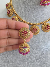 Ruby Guttapusalu Pearl Gold Necklace/Gold Necklace/Indian Choker/South Indian Necklace/One Gram Gold /Temple Jewelry/South Indian jewelry