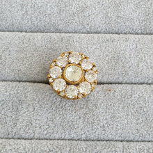 Fine Victorian Moissanite Polki Ring/Adjustable Ring/Indian Ring/Pakistani/Punjabi/Indian Jewelry/Bollywood/Statement ring, Cocktail Ring