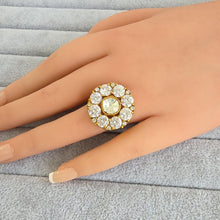 Fine Victorian Moissanite Polki Ring/Adjustable Ring/Indian Ring/Pakistani/Punjabi/Indian Jewelry/Bollywood/Statement ring, Cocktail Ring