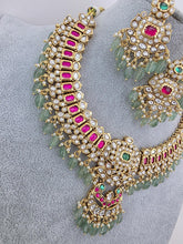 Ruby Green Finest Polki Kundan Indian Bridal Necklace, Wedding necklace,Fine kundan jewelry,Pakistani Jewelry, Indian Jewelry,Bridal Jewelry