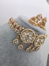 Ruby Gold Fine Kundan Polki Necklace, Indian Jewelry, Indian wedding necklace, bridal jewelry, Punjabi Pakistani south Indian necklace