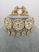 Ruby Gold Fine Kundan Polki Necklace, Indian Jewelry, Indian wedding necklace, bridal jewelry, Punjabi Pakistani south Indian necklace