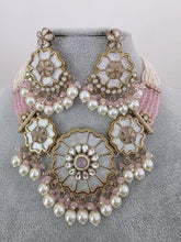 Pink Pearl Kundan Necklace/Bollywood Jewelry/Indian bridal Kundan necklace/indian Pakistani Punjabi wedding jewelry
