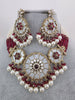 Maroon Pearl Kundan Necklace/Bollywood Jewelry/Indian bridal Kundan necklace/indian Pakistani Punjabi wedding jewelry