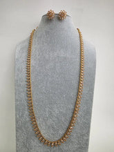 Long Antique Gold plated Polki Pearl mala Necklace/Indian Long Necklace/Pakistani Jewelry/Haram Necklace/Indian Wedding/Rani Haar