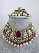 Ruby Antique Polki Kundan necklace set/Antique necklace Set/Indian Jewelry/Pakistani Jewelry set/Wedding necklace/Bridal necklace/Indian