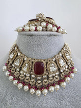 Ruby Antique Polki Kundan necklace set/Antique necklace Set/Indian Jewelry/Pakistani Jewelry set/Wedding necklace/Bridal necklace/Indian