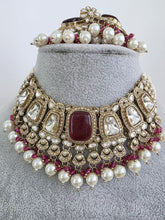 Ruby Antique Polki Kundan necklace set/Antique necklace Set/Indian Jewelry/Pakistani Jewelry set/Wedding necklace/Bridal necklace/Indian