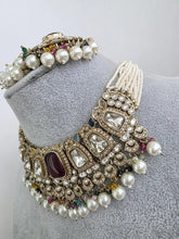 Navratan Multi Polki Kundan necklace set/Antique necklace Set/Indian Jewelry/Pakistani Jewelry set/Wedding necklace/Bridal necklace/Indian