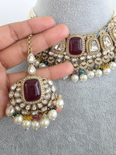 Navratan Multi Polki Kundan necklace set/Antique necklace Set/Indian Jewelry/Pakistani Jewelry set/Wedding necklace/Bridal necklace/Indian