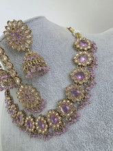 Lavender Antique Polki Kundan necklace set/Reverse Ad Necklace/Statement necklace/Indian/Punjabi Necklace/Pakistani Jewelry/Bridal necklace