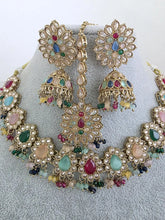 Multi antique Polki Kundan Indian necklace set for Indian Pakistani Wedding Jewelry