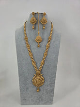 Long Antique gold plated mala Necklace/Indian Long Necklace/Temple Jewelry/Necklace Mala/Indian/South Jewelry/Indian Wedding/Rani Haar