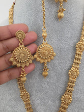 Long Antique gold plated mala Necklace/Indian Long Necklace/Temple Jewelry/Necklace Mala/Indian/South Jewelry/Indian Wedding/Rani Haar