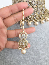 Champagne White Antique Polki CZ Stones Choker Necklace, Polk Necklace, Indian jewelry, Pakistani necklace, punjabi necklace, bridal wedding