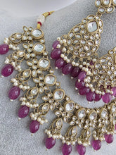 Purple Kundan Necklace Set/ Kundan Choker/ Bollywood Jewelry/ Indian jewelry/ Pakistani necklace/ punjabi necklace/bridal/indian wedding