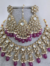 Purple Kundan Necklace Set/ Kundan Choker/ Bollywood Jewelry/ Indian jewelry/ Pakistani necklace/ punjabi necklace/bridal/indian wedding