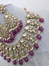 Purple Kundan Necklace Set/ Kundan Choker/ Bollywood Jewelry/ Indian jewelry/ Pakistani necklace/ punjabi necklace/bridal/indian wedding
