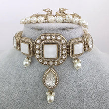 White pearl Kundan choker Necklace/Bollywood Jewelry/Indian bridal Kundan necklace/indian Pakistani Punjabi wedding jewelry