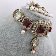 Multi pearl Kundan choker Necklace/Bollywood Jewelry/Indian bridal Kundan necklace/indian Pakistani Punjabi wedding jewelry