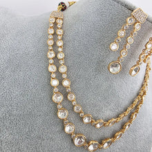 Trendy Premium Moissanite Kundan 2 line Necklace/Kundan Choker/Bollywood Jewelry/Indian wedding/Bridal Indian Wedding/Pakistani/Punjabi