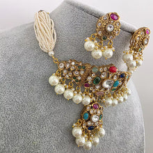Navratan Moissanite Polki Kundan Necklace/Kundan choker Necklace/Indian Celebrity/Indian Pakistani Wedding Jewelry