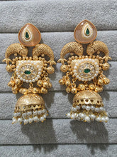 Peach Kashmiri Long Jhumka, Gold-plated Long Dangler Earrings/Brass Jhumkas/Ethnic Gungroo earrings/Trendy earrings/Statement earrings