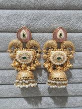 Pink Kashmiri Long Jhumka, Gold-plated Long Dangler Earrings/Brass Jhumkas/Ethnic Gungroo earrings/Trendy earrings/Statement earrings