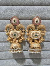 Pink Kashmiri Long Jhumka, Gold-plated Long Dangler Earrings/Brass Jhumkas/Ethnic Gungroo earrings/Trendy earrings/Statement earrings