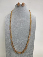 Long Antique Gold plated Polki Pearl mala Necklace/Indian Long Necklace/Pakistani Jewelry/Haram Necklace/Indian Wedding/Rani Haar