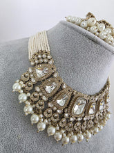 White Antique Polki Kundan necklace set/Antique necklace Set/Indian Jewelry/Pakistani Jewelry set/Wedding necklace/Bridal necklace/Indian