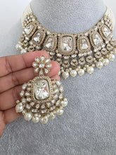White Antique Polki Kundan necklace set/Antique necklace Set/Indian Jewelry/Pakistani Jewelry set/Wedding necklace/Bridal necklace/Indian