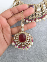 Ruby Antique Polki Kundan necklace set/Antique necklace Set/Indian Jewelry/Pakistani Jewelry set/Wedding necklace/Bridal necklace/Indian
