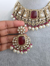 Ruby Antique Polki Kundan necklace set/Antique necklace Set/Indian Jewelry/Pakistani Jewelry set/Wedding necklace/Bridal necklace/Indian