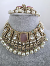 Mintpink Antique Polki Kundan necklace set/Antique necklace Set/Indian Jewelry/Pakistani Jewelry set/Wedding necklace/Bridal necklace/Indian