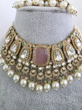 Mintpink Antique Polki Kundan necklace set/Antique necklace Set/Indian Jewelry/Pakistani Jewelry set/Wedding necklace/Bridal necklace/Indian