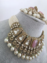 Mintpink Antique Polki Kundan necklace set/Antique necklace Set/Indian Jewelry/Pakistani Jewelry set/Wedding necklace/Bridal necklace/Indian
