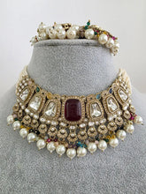 Navratan Multi Polki Kundan necklace set/Antique necklace Set/Indian Jewelry/Pakistani Jewelry set/Wedding necklace/Bridal necklace/Indian