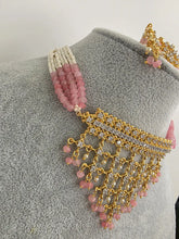 Pink Gold CZ Diamond Pearl Choker Necklace, indian wedding necklace, bridal jewelry, Punjabi Pakistani South Indian necklace