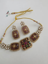 Magenta Kundan Inlay Work Heritage choker Set/ Sabyasachi Kundan Choker/Bollywood Indian jewelry/Pakistani necklace/punjabi/Indian wedding