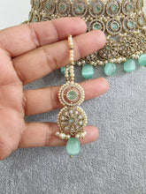 Mint Green Antique Polki CZ Stones Choker Necklace, Polk Necklace, Indian jewelry, Pakistani necklace, punjabi necklace, bridal wedding