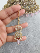 Pink Antique Polki CZ Stones Choker Necklace, Polk Necklace, Indian jewelry, Pakistani necklace, punjabi necklace, bridal wedding