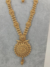 Long Antique gold plated mala Necklace/Indian Long Necklace/Temple Jewelry/Necklace Mala/Indian/South Jewelry/Indian Wedding/Rani Haar