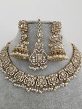 White Pearl stone Necklace Set/Kundan Choker/ Bollywood Jewelry/ Indian jewelry/Pakistani necklace/ punjabi necklace/bridal necklace