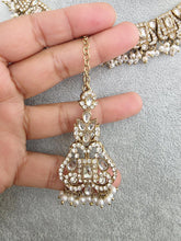 White Pearl stone Necklace Set/Kundan Choker/ Bollywood Jewelry/ Indian jewelry/Pakistani necklace/ punjabi necklace/bridal necklace